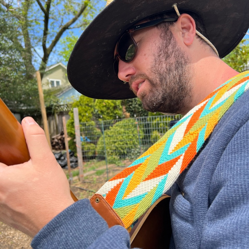 Handmade guitar strap from the Colombian indigenous communities.